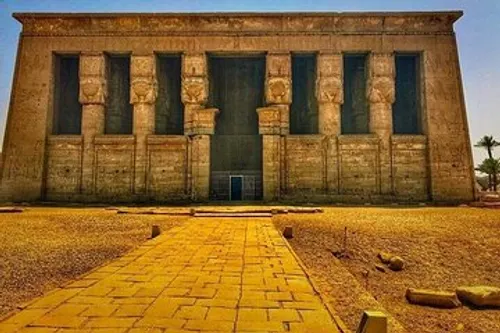 Panorama du site archéologique d'Abydos en Égypte